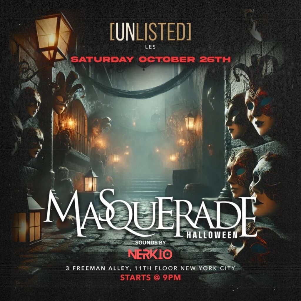 Halloween Masquerade @ The Unlisted Rooftop - Saturday 10/26